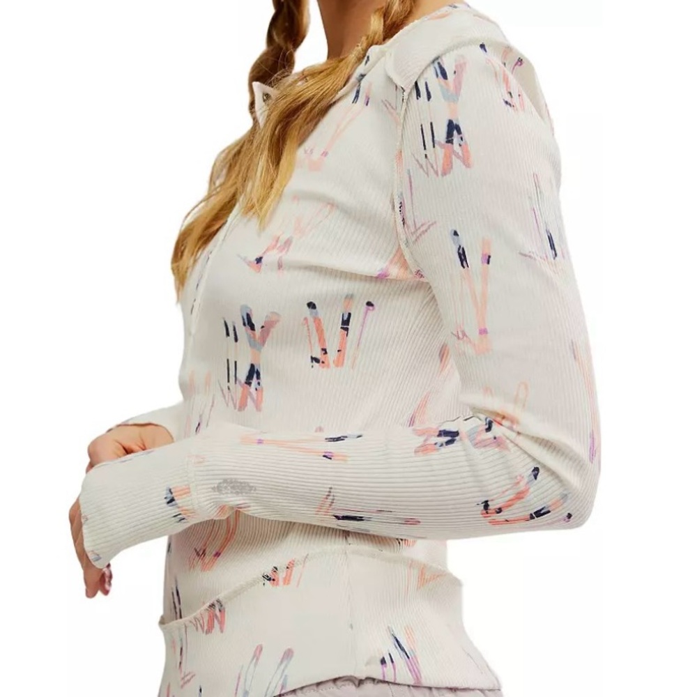 Free People Movement Women’s Rally Printed Layer in Skis Ivory Combo